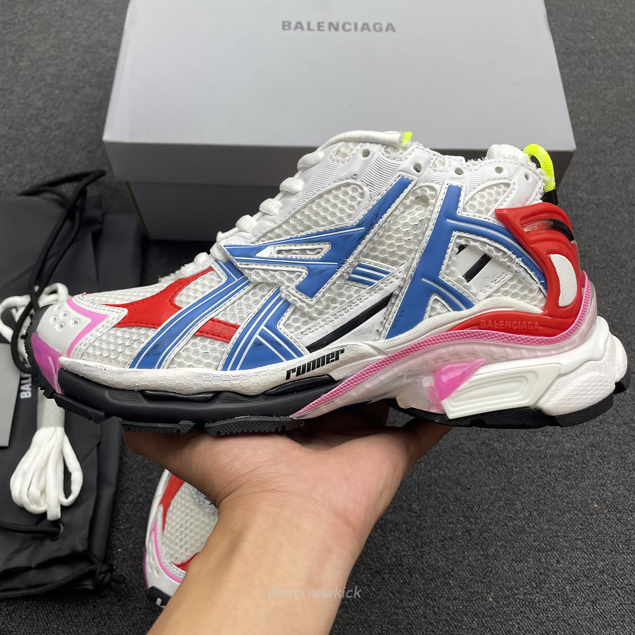 Balenciaga Multicolor Mesh Rubber White 677403 W3rb6 9645 (3) - newkick.vip